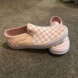Pink checkered vans